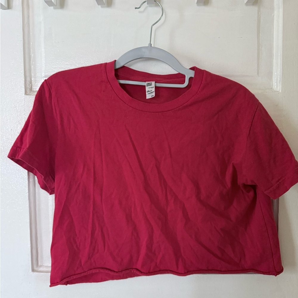 Los Angeles Apparel Red Crop Top